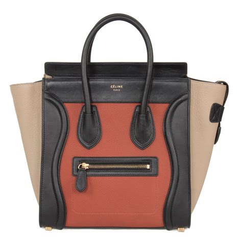 celine micro luggage differnt color handle